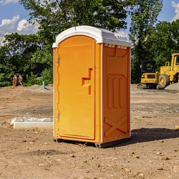 how often are the portable toilets cleaned and serviced during a rental period in Yates County